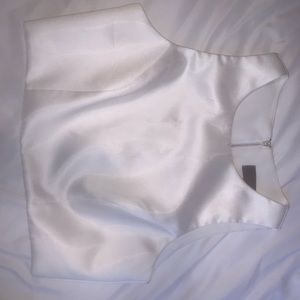 White formal crop top